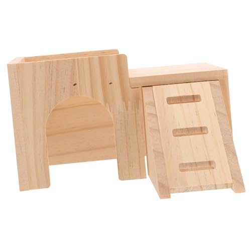 HAPINARY Meerschweinchenhaus Mit Rampe Für Kleintiere Versteck Aus Holz Natürlicher Lebensraum Für Hamster Und Eichhörnchen HAPINARY Meerschweinchenhaus Mit Rampe Für Kleintiere Versteck Aus Holz Natürlicher Lebensraum Für Hamster Und Eichhörnchen von HAPINARY