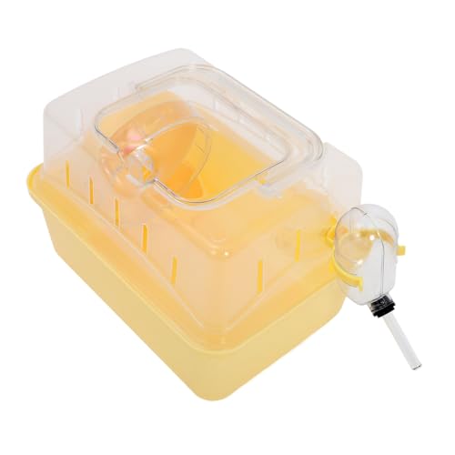 HAPINARY Tragbare Hamster Transportbox mit Wasserflasche Kleintierkäfig Transparenter Hamsterträger für Reisen für Meerschweinchen Ratten und Kleine Haustiere von HAPINARY