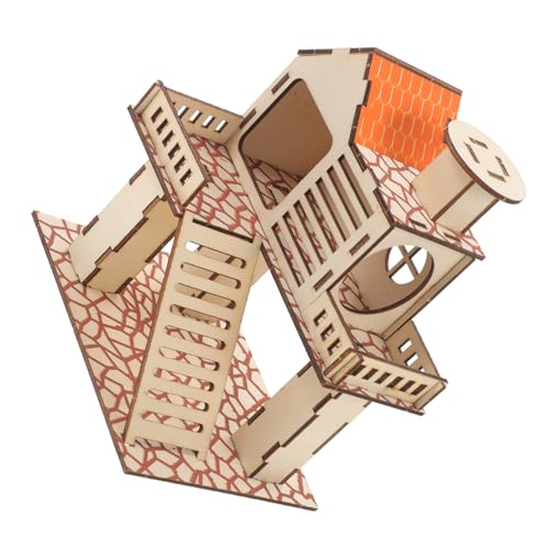 HAPINARY Hölzernes Hamsterversteck Mit Kletterleiter Rattenhaus Spielzeug Haustier-spielhaus HAPINARY Hölzernes Hamsterversteck Mit Kletterleiter Rattenhaus Spielzeug Haustier-spielhaus von HAPINARY