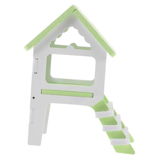 HAPINARY Hamsterversteck PVC Haus mit Turm Kleines Nagervilla Versteck für Hamster Meerschweinchen und Kleine Haustiere Sicherer Rückzugsort und Spielplatz von HAPINARY