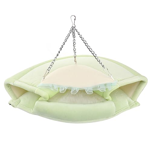 HAPINARY Stilvolles Hängemattenbett Für Haustiere Grün Zum Aufhängen Hängematte Für Hamster Eichhörnchen Bequem Einfach Zu Verstauen HAPINARY Stilvolles Hängemattenbett Für Haustiere Grün Zum Aufhängen Hängematte Für Hamster Eichhörnchen Bequem Einfach Zu Verstauen von HAPINARY
