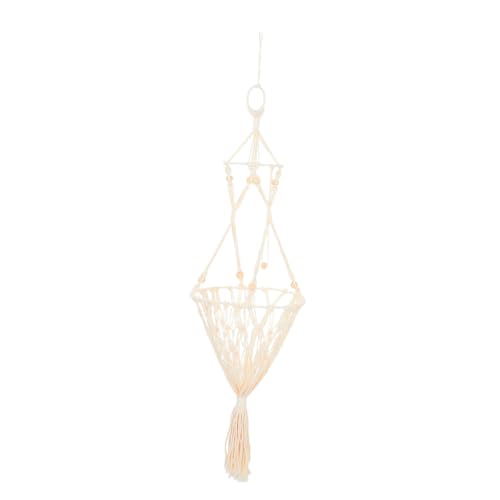 HAPINARY Handgefertigte Macrame Katzenhängematte aus Waschbarem Baumwollseil Halbgeschlossene Atmungsaktive Katzennest Hängesitz für Sicheren Langlebig und Boho Stil für Innenbereiche von HAPINARY