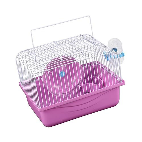 HAPINARY Hamster Transportbox Hamsterkäfig Aus Hochwertigem Material Haustierkäfig Mit Laufrad Und Wasserkanne Kleintierhaus Für Hamster Und Ratten Spielzeug Und Zubehör Für Kleintiere von HAPINARY