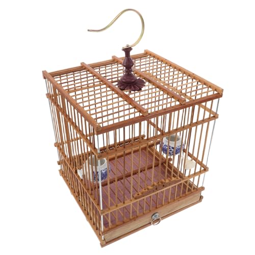 HAPINARY Hängevogelkäfig Für Draußen Rechteckiger Vintage-vogelkäfig Mit Abnehmbarer Bodenschale Handgefertigter Papageienkäfig Für Kleine Vögel von HAPINARY