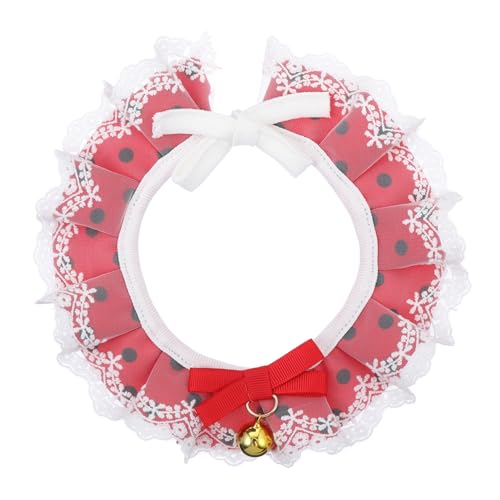 HAPINARY Elegantes Katzenhalsband Aus Spitze Mit Glöckchen Besondere Partykostüme Für Fotogelegenheiten von HAPINARY