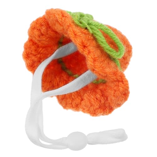 HAPINARY Winzige Mütze Für Haustiere Gestrickte Hamstermütze Für Jungen Und Mädchen Beanie Mit Verstellbarem Riemen Haustier-Cosplay-kostüm von HAPINARY