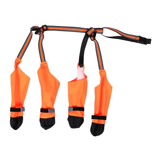 HAPINARY Haustier wasserdichte Hundestiefel Pfoten Hundestiefel Hunderegenstiefel Wasserdicht Für Kleine Hunde Schuhe Für Hunde Wasserdicht Haustiefel Polyester von HAPINARY