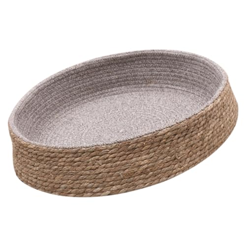 HAPINARY Hundebett Rund Aus Rattan Für Kleine Welpen Oder Katzen Geflochtenes Nest Im Modernen Stil Schlafhaus Für Haustiere Ohne Zusammenbau Kühler Ruheplatz Für Zuhause von HAPINARY