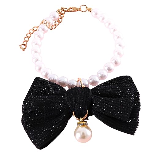 HAPINARY Haustierhalsband Katze Hochzeitskragen Welpenhalsband Strasssteine Halsketten Perle von HAPINARY