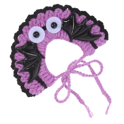 HAPINARY Haustierkatze Schal Halloween -Kragen für Katze Festival Kätzchenkragen Halloween-Hundelätzchen Katzenhalsband empfindlicher Hundehalsband Pet Cat Bat Party Dekoration Garn Violett HAPINARY Haustierkatze Schal Halloween -Kragen für Katze Festival Kätzchenkragen Halloween-Hundelätzchen Katzenhalsband empfindlicher Hundehalsband Pet Cat Bat Party Dekoration Garn Violett von HAPINARY