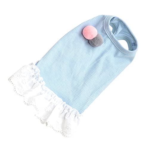 HAPINARY Blaues Hundefrühling Kleid Sommer Rock Hunde Atmungsaktive Spitzen Kleidung Rundhals Weste Kostüm Haustier Bekleidung XL HAPINARY Blaues Hundefrühling Kleid Sommer Rock Hunde Atmungsaktive Spitzen Kleidung Rundhals Weste Kostüm Haustier Bekleidung XL von HAPINARY