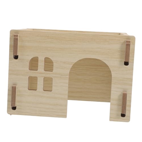 HAPINARY Holz Hamster Versteckhaus für Kleine Tiere Niedliches und Tragbares Nagerhaus mit Futter und Wasserbereich Langlebig und Einfach Aufzubauen für Hamster Meerschweinchen und von HAPINARY