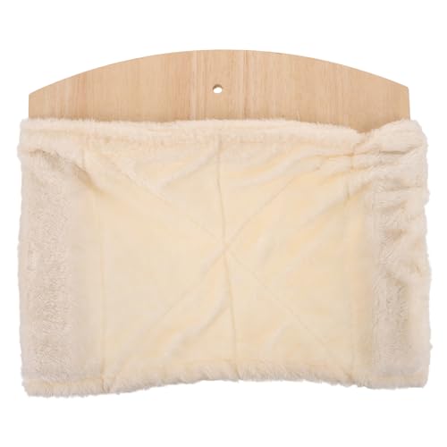 HAPINARY Holz Katzen Hängematte Wandregal mit Kratzbrett Wandmontiertes Katzenbett für Klettern und Schlafen Kleines Haustier Hängemattenregal als Fensterplatz und Indoor Deko von HAPINARY