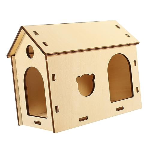 HAPINARY Hamster Haus Aus Holz Selbstmontage Kleines Haustier Versteck Schlafhaus Für Hamsterkäfig Unfertiges Haus HAPINARY Hamster Haus Aus Holz Selbstmontage Kleines Haustier Versteck Schlafhaus Für Hamsterkäfig Unfertiges Haus von HAPINARY