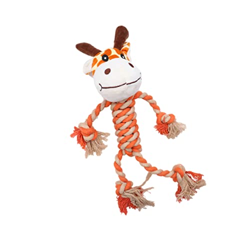 HAPINARY Pädagogisches Hundespielzeug Interaktives Gewebtes Haustierspielzeug Baumwollseil Und Plüschgiraffe Ideal Zum Kauen Und Greifen HAPINARY Pädagogisches Hundespielzeug Interaktives Gewebtes Haustierspielzeug Baumwollseil Und Plüschgiraffe Ideal Zum Kauen Und Greifen von HAPINARY