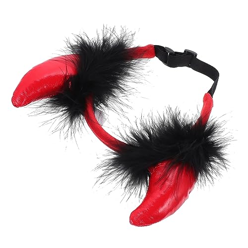 HAPINARY Hunde-Halloween-Stirnband Haustier-Zubehör Teufelshörner für Hundekostüme dekorativer Kopfschmuck für Welpen Parodie-Kopfbedeckung HAPINARY Hunde-Halloween-Stirnband Haustier-Zubehör Teufelshörner für Hundekostüme dekorativer Kopfschmuck für Welpen Parodie-Kopfbedeckung von HAPINARY