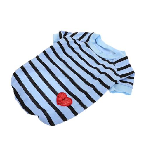 HAPINARY Hundeshirt Für Welpen Atmungsaktiv Und Bequem Gestreiftes Outfit Wiederverwendbar Für Große Hunde Modisch Und Praktisch von HAPINARY