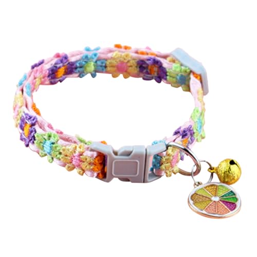 HAPINARY Buntes Katzenhalsband Mit Spitze Und Blumen Verstellbares Halsband Für Den Außenbereich Hundehalsband Hundezubehör 1 Stück von HAPINARY