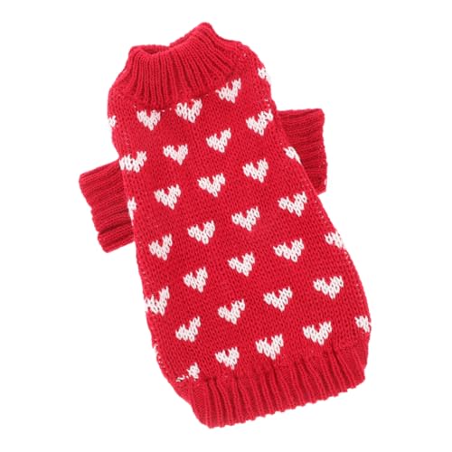 HAPINARY Hundepullover Mit Herzmuster Dehnbar Warm Für Welpen Größe L Entzückende Haustierkleidung HAPINARY Hundepullover Mit Herzmuster Dehnbar Warm Für Welpen Größe L Entzückende Haustierkleidung von HAPINARY