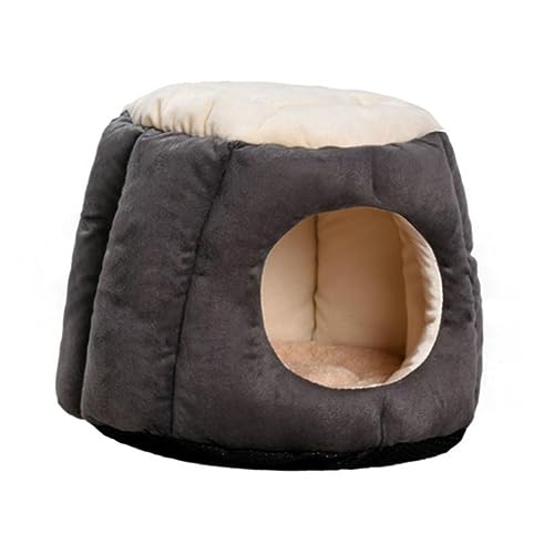 HAPINARY Runde Hundehöhle Für Kleine Haustiere Warmes Schlafnest Und Für Katzen Und Hunde -schwarz von HAPINARY