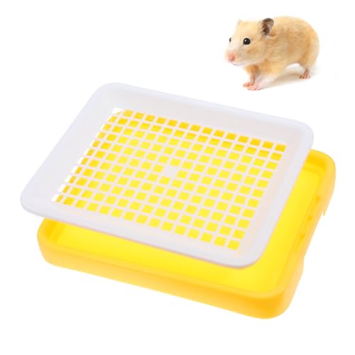 HAPINARY Kaninchen Toilette aus Stabilem Kunststoff Rechteckige Kleintierstreu Box mit Anti Umkippschutz für Meerschweinchen Frettchen Chinchillas und Kleine Haustiere Einfache Reinigung von HAPINARY