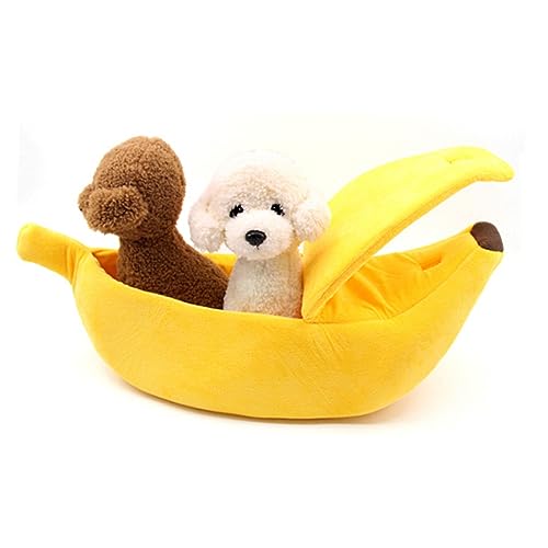 HAPINARY Bananenbett Für Hunde Haustier Bequem Baumwolle Pflegeleicht Größe M Gelb HAPINARY Bananenbett Für Hunde Haustier Bequem Baumwolle Pflegeleicht Größe M Gelb von HAPINARY