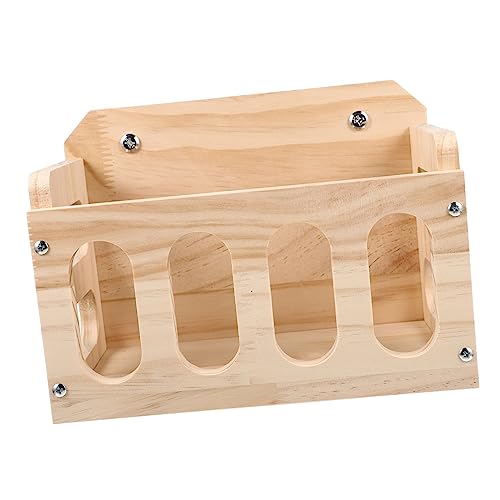 HAPINARY Holzbehälter Für Kaninchen Und Meerschweinchen Mit Futterspender Und Zaun Für Sauberes Futter Robust Und Langlebig Für Kleintiere von HAPINARY