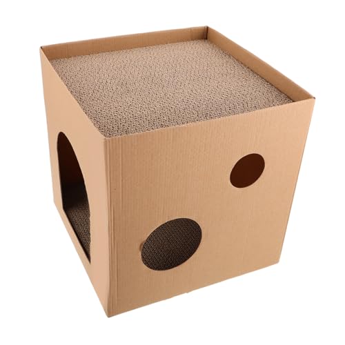 HAPINARY Katze Kratzbrett Nest aus Wellpappe Quadratförmige Kratzfläche Minimalistisches Design Langlebig und Robust für Katzen Kratzen und Ausruhen HAPINARY Katze Kratzbrett Nest aus Wellpappe Quadratförmige Kratzfläche Minimalistisches Design Langlebig und Robust für Katzen Kratzen und Ausruhen von HAPINARY