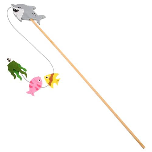 HAPINARY Katzenangel Mit Holzstab Und Filzspielzeug Interaktives Katzenspielzeug Für Hauskatzen Tragbare Angel Für Katze HAPINARY Katzenangel Mit Holzstab Und Filzspielzeug Interaktives Katzenspielzeug Für Hauskatzen Tragbare Angel Für Katze von HAPINARY