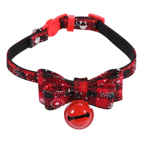 HAPINARY Katzen- Und Hundehalsband Kleine Hundehalsbänder Abbrechbares Katzenhalsband Kleine Hunde-Outfits Welpen Kleines Katzenhalsband Kettenblatt Stoff Rot Haustier von HAPINARY