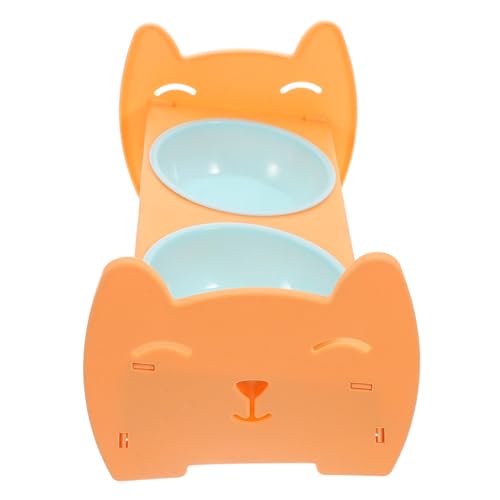 HAPINARY Katzen- und Hundenapf Katzennapf Hundenapf für kleine Hunde süßer Futternapf für Katzen Hundenapf langsam füttern kleine Hundesschüssel Hundefutterschalen Hundenäpfe Abs Orange von HAPINARY