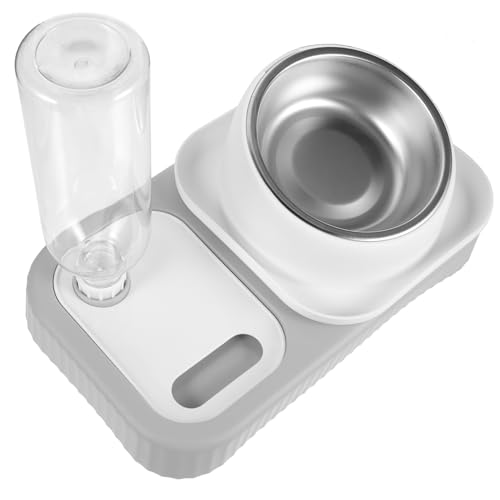 HAPINARY Katzenfutter und Wasserspender Automatischer Futterspender für Katzen mit Rutschfester Silikonbasis Getrennte Schalen für Futter und Wasser Platzsparend für Kleine Haustiere HAPINARY Katzenfutter und Wasserspender Automatischer Futterspender für Katzen mit Rutschfester Silikonbasis Getrennte Schalen für Futter und Wasser Platzsparend für Kleine Haustiere von HAPINARY