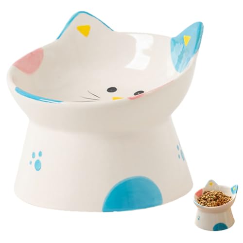 HAPINARY Keramik-katzennapf Mit Erhöhter Basis Praktischer Futternapf Für Katzen Und Kätzchen rutschfeste Konstruktion Für Bequemes Fressen HAPINARY Keramik-katzennapf Mit Erhöhter Basis Praktischer Futternapf Für Katzen Und Kätzchen rutschfeste Konstruktion Für Bequemes Fressen von HAPINARY
