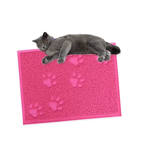 HAPINARY Katzenstreu Matte 30 X 40 cm Reinigungsteppich Für Haustiere Wasserabweisend Leicht Zu Reinigen Als Schlafunterlage von HAPINARY