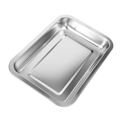 HAPINARY Katzentoilette Aus Edelstahl, Katzenbedarf, Haushalts Katzentoilette, Offene Katzentoilette, Kaninchentoilette, Flache Haustiertoilette, Große Katzentoilette Aus Metall, Saubere HAPINARY Katzentoilette Aus Edelstahl, Katzenbedarf, Haushalts Katzentoilette, Offene Katzentoilette, Kaninchentoilette, Flache Haustiertoilette, Große Katzentoilette Aus Metall, Saubere von HAPINARY