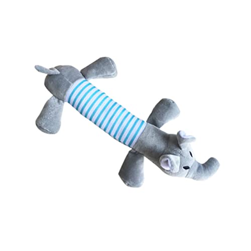 HAPINARY Hundespielzeug Plüsch-Quietschspielzeug für Haustiere Elefantenstreifen geruchlose PP-Baumwolle widerstandsfähiges Kauspielzeug für Welpen Apportierspielzeug HAPINARY Hundespielzeug Plüsch-Quietschspielzeug für Haustiere Elefantenstreifen geruchlose PP-Baumwolle widerstandsfähiges Kauspielzeug für Welpen Apportierspielzeug von HAPINARY