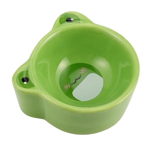 HAPINARY Futternapf Für Kleine Haustiere Keramik Futter Wasserschale Mit Rutschfester Unterseite Für Hamster Meerschweinchen Und Andere Kleintiere Cartoon-froschdesign Leicht Zu Reinigen von HAPINARY