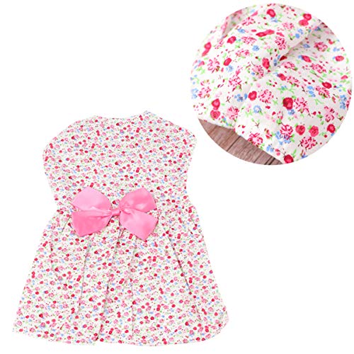 HAPINARY Hundekleid Mit Tutu-Rock Und Blumenmuster Bequeme Kleidung Für Haustiere Zum Spazierengehen Robust Und Leicht Erkennbar Süß Für Hochzeiten Und Partys von HAPINARY