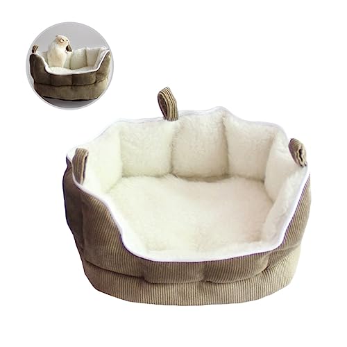 HAPINARY Kleintier Hängematte Sofa Bed aus Weichem Stoff Kleines Haustierbett für Meerschweinchen Kaninchen Hamster und Mäuse Gemütliches Schlafhaus Kaffee Warmes Versteck Entspannen von HAPINARY