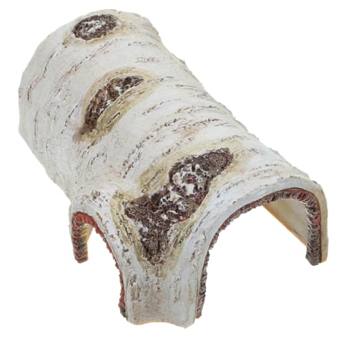HAPINARY Kreative Aquarium Deko Baumstamm Höhle aus Resin Naturgetreuer Reptilienversteck Leichtes Kompaktes Aquarium Ornament für Fische Teich und Terrarium von HAPINARY