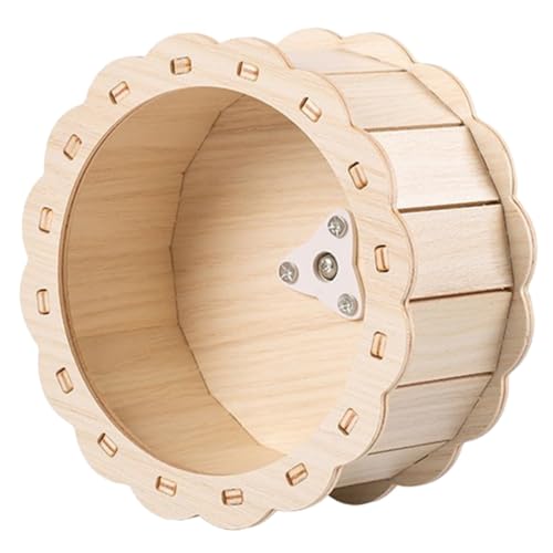 HAPINARY Hölzernes Sonnenblumen-rollrad Geräuschloses Haustier-trainingsrad für Hamster Eichhörnchen Igel HAPINARY Hölzernes Sonnenblumen-rollrad Geräuschloses Haustier-trainingsrad für Hamster Eichhörnchen Igel von HAPINARY