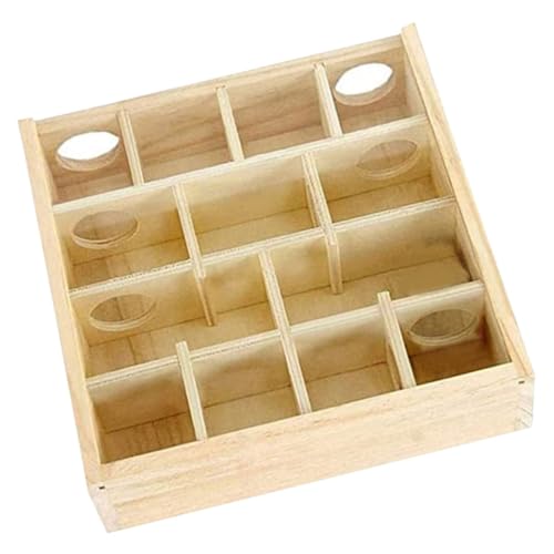 HAPINARY Log Hamster Maze Haushaltshamster Maze Spielzeug Holzmaus Maze Verschleißfestes Chinchilla Maze Käfighamster Maze Multi Grid Hamster Maze Haushalts Chinchilla Maze Hamster von HAPINARY