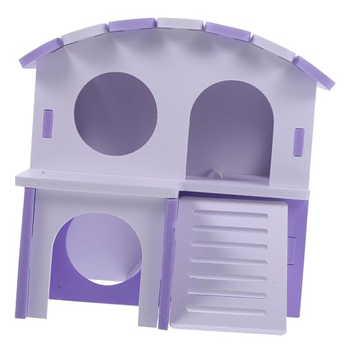 HAPINARY Doppelstöckiges Holzhaus für Hamster Versteck Villa mit Rampe Spielzeug-Zubehör HAPINARY Doppelstöckiges Holzhaus für Hamster Versteck Villa mit Rampe Spielzeug-Zubehör von HAPINARY