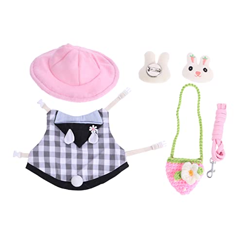 HAPINARY Weste Geschirr Leine für Haustiere Kaninchen Hamster Anzug Set Komfortable Stilvolle Pet Dress Up Supplies HAPINARY Weste Geschirr Leine für Haustiere Kaninchen Hamster Anzug Set Komfortable Stilvolle Pet Dress Up Supplies von HAPINARY