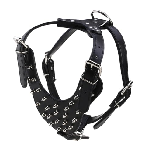 HAPINARY Metallnieten Hundegeschirr für Kleine Hunde Outdoor Brustgeschirr mit Runden Nieten Sicheres und Bequemes Hundeweste Geschirr zur Gleichmäßigen Zugkraftverteilung Verstellbar HAPINARY Metallnieten Hundegeschirr für Kleine Hunde Outdoor Brustgeschirr mit Runden Nieten Sicheres und Bequemes Hundeweste Geschirr zur Gleichmäßigen Zugkraftverteilung Verstellbar von HAPINARY