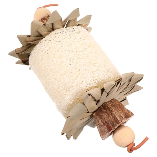 HAPINARY Spielzeug Für Sittiche Aus Palmblättern Und Luffa Kauspielzeug Für Papageien Vogelspielzeug Zum Nagen Ablenkungsspielzeug Für Vögel Anhänger Für Vogelkäfige von HAPINARY