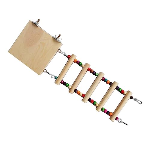 HAPINARY Holz-papageien-kletterleiter Mit Spielschaukel Buntes Vogelspielzeug Für Wellensittiche Und Kleine Vögel Fördert Training Spiel Und Bewegung Für Käfig Und Spielplatz HAPINARY Holz-papageien-kletterleiter Mit Spielschaukel Buntes Vogelspielzeug Für Wellensittiche Und Kleine Vögel Fördert Training Spiel Und Bewegung Für Käfig Und Spielplatz von HAPINARY