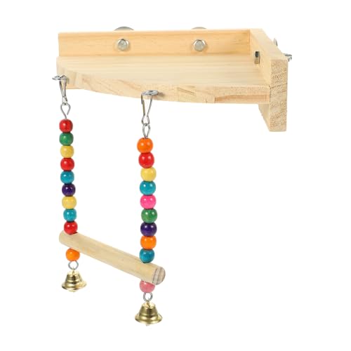 HAPINARY Papageienspielzeug, Vogelkäfigzubehör, Vogelsitzstange, Schaukelspielzeug, Sittich Übungsplattform, Papageienkäfigzubehör, Nymphensittiche, Sittiche, Spielzeug, Vogel HAPINARY Papageienspielzeug, Vogelkäfigzubehör, Vogelsitzstange, Schaukelspielzeug, Sittich Übungsplattform, Papageienkäfigzubehör, Nymphensittiche, Sittiche, Spielzeug, Vogel von HAPINARY