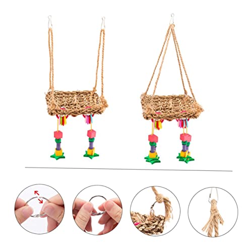 HAPINARY Papageienspielzeug Zum Aufhängen Spielzeughängematte Papagei Vogel Barsch Papagei Vogelspielzeug Sprechendes Papageienspielzeug Seile Hirse Für Vögel Vogelzubehör Vogelhaus Hölzern HAPINARY Papageienspielzeug Zum Aufhängen Spielzeughängematte Papagei Vogel Barsch Papagei Vogelspielzeug Sprechendes Papageienspielzeug Seile Hirse Für Vögel Vogelzubehör Vogelhaus Hölzern von HAPINARY