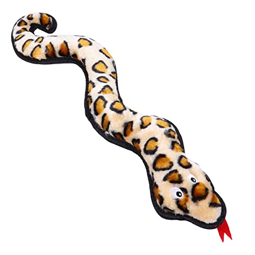 HAPINARY Plüsch Leopard Snake Hundespielzeug Interaktives Quietschspielzeug für Hunde Widerstandsfähiges Kauspielzeug zur Zahnpflege für Welpen und Kleine Hunde Fördert Spiel und Bindung von HAPINARY
